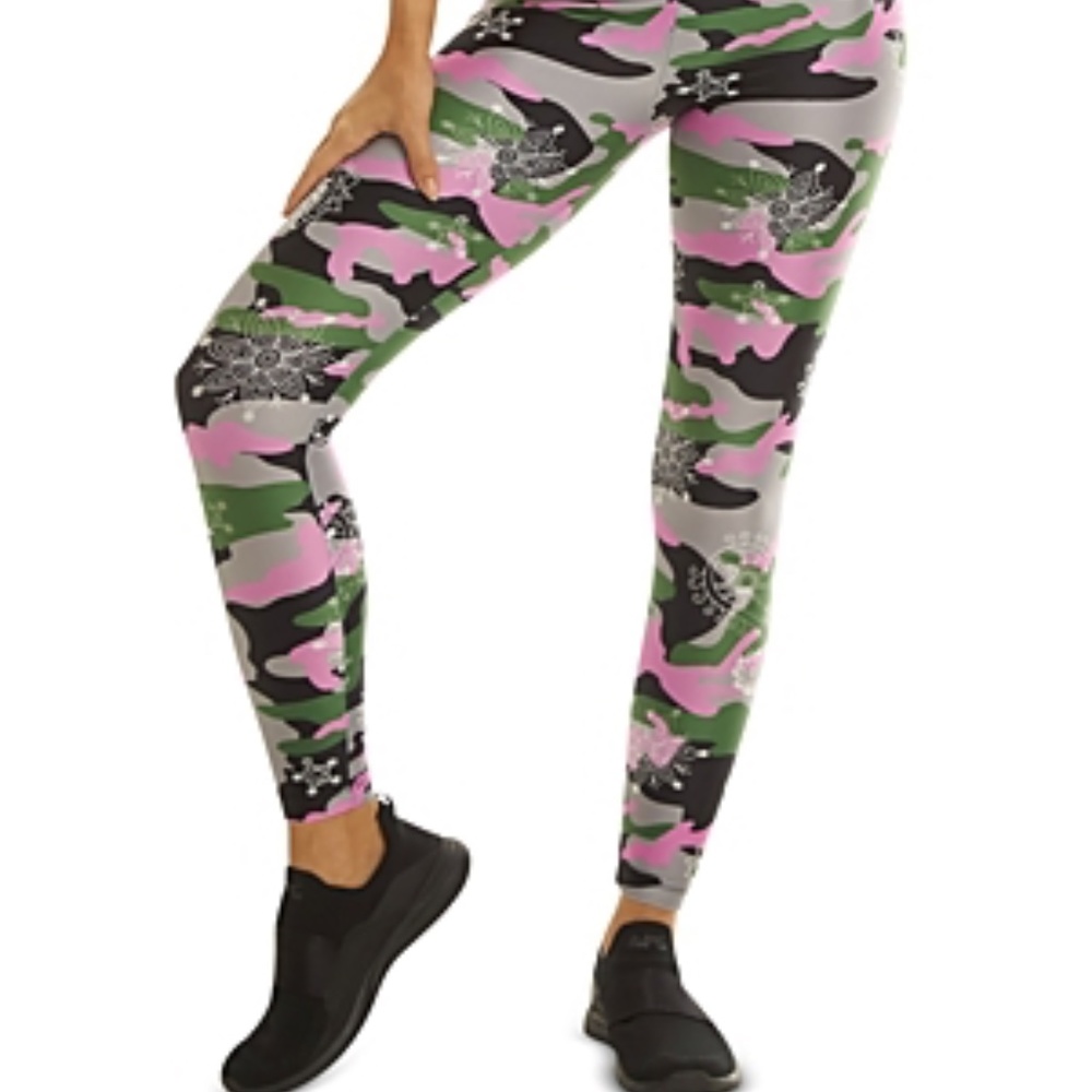KORAL Pink and Green Print Leggings
